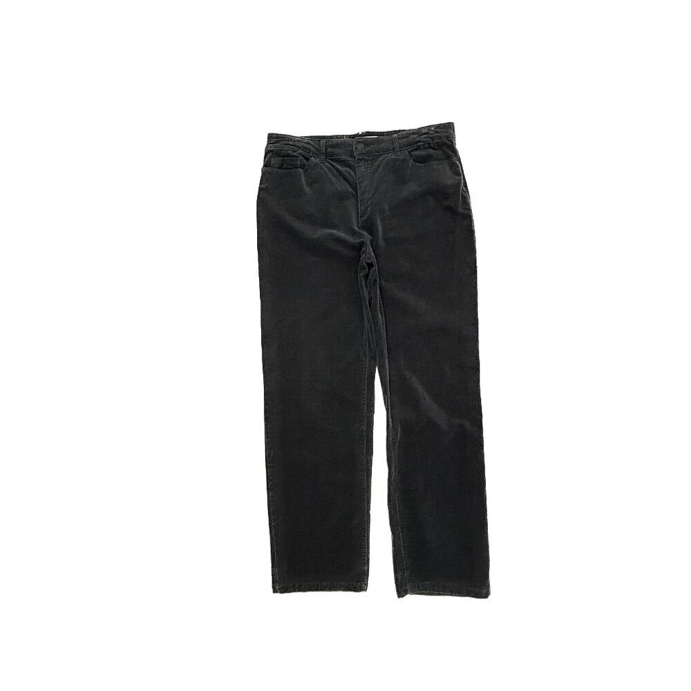 Croft & Barrow Straight Leg Womens' size 12 Dark Gray Corduroy Pants